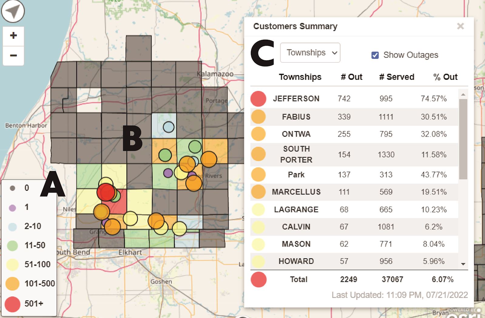 Reading Our Outage Map MEC Midwest Energy & Communications